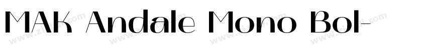 MAK Andale Mono Bol字体转换